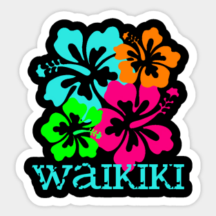 Waikiki Beach Tropical Paradise Travel Surf Ocean Vacay Sticker
